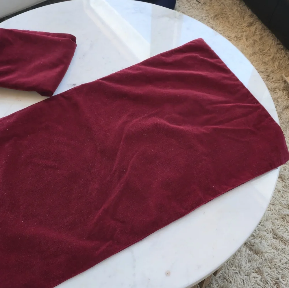 Charter Club King Red Velvet Duvet + 2 Standard King Shams